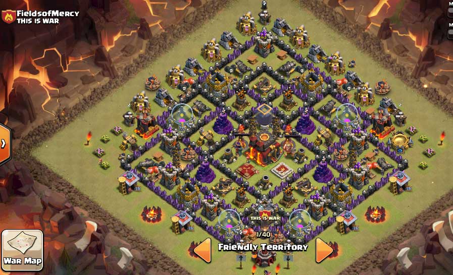 Clash of Clans Town Hall Level 10 Defense Base Design 