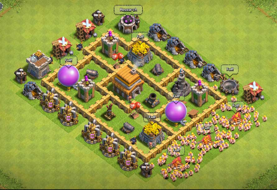 Clash Of Clans Town Hall Level 5 Defense - TH5 War Base 10 - Thats My Top 10