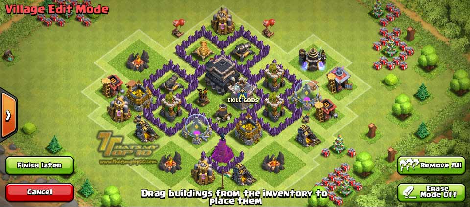 Clash Of Clans Town Hall Level 5 Defense - TH5 War Base 4 - Thats My Top 10