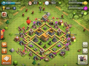 Clash of clans Town Hall 6 Trophy Base - 3