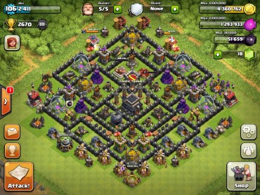 Best Clash Of Clans Town Hall Level 9 Defense Base Design 8