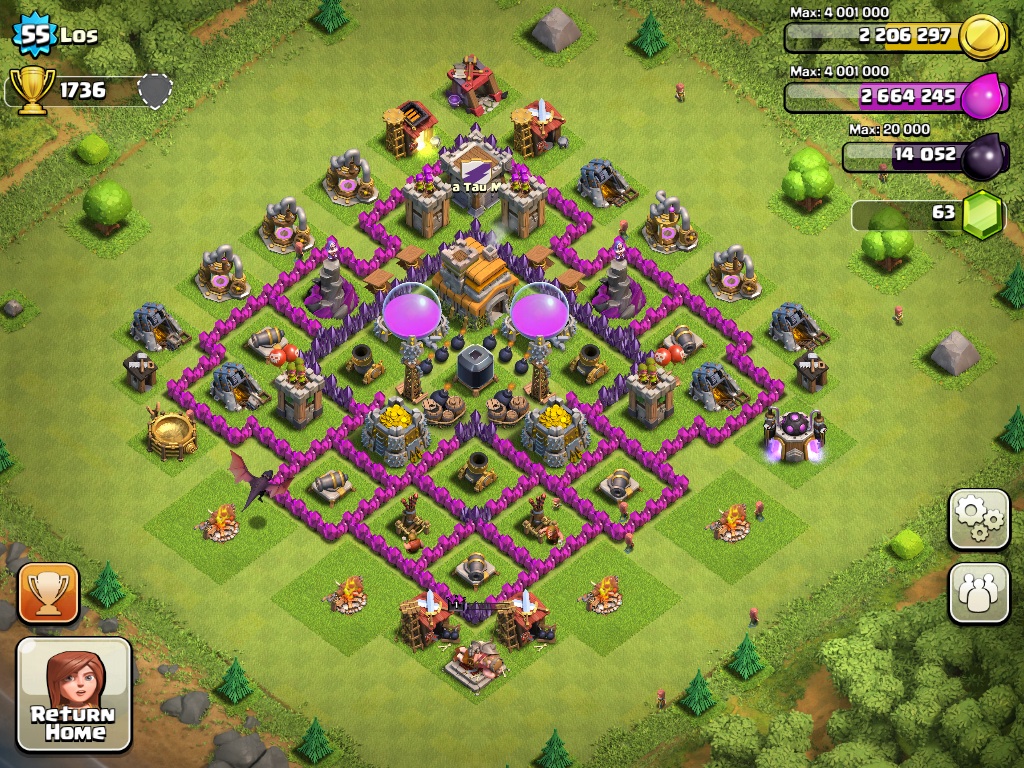 Best Layout Clash Of Clans Level 7 Top 10 Clash Of Clans Town Hall Level 7 Defense Base Design|
