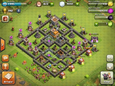 Clash Of Clans Town Hall Level 7 Defence Base Design 2