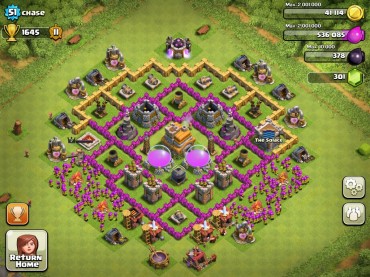 Clash Of Clans Town Hall Level 7 Defence Base Design 8