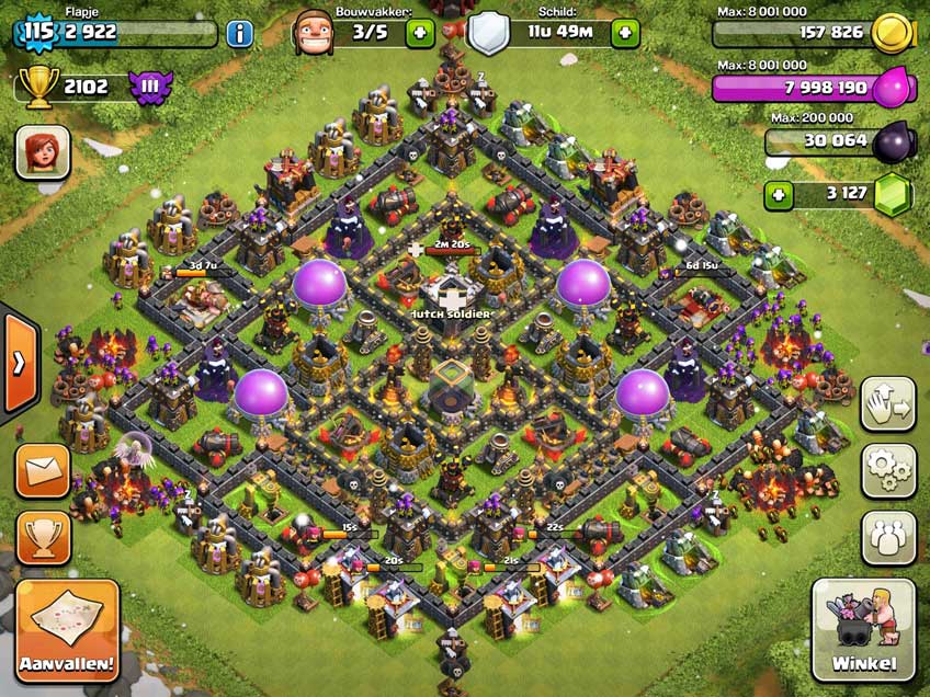 Clash of Clans Town Hall Level 10 Defense Base Design 