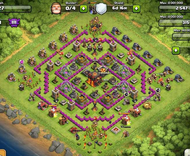 Clash of Clans Town Hall Level 10 Defense Base Design 