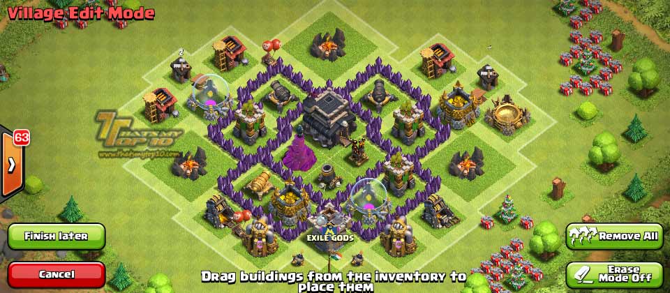 Clash Of Clans Town Hall Level 5 Defense - TH5 War Base 2 - Thats My Top 10