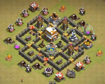 Clash Of Clans Town Hall Level 5 Defense - TH5 War Base 8 - Thats My Top 10